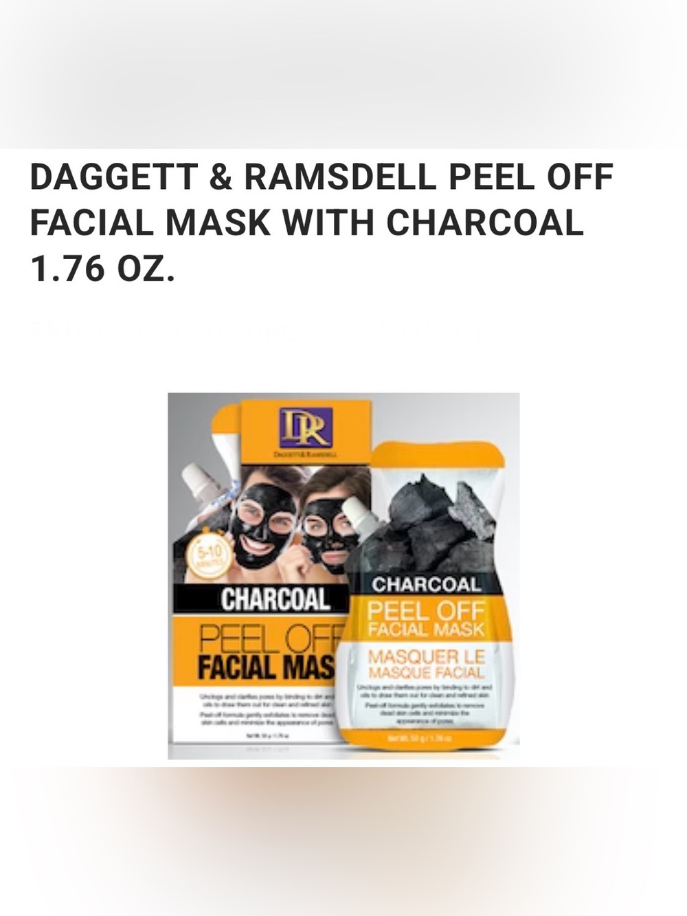 Daggett & Ramsdell Charbon Peel-Off Masque Facial Treatment